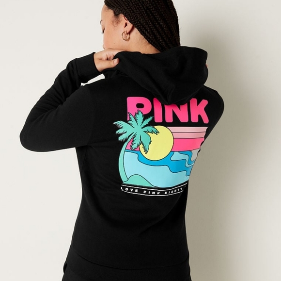 PINK Victoria's Secret Tops - VS PINK tropical palm tree hoodie